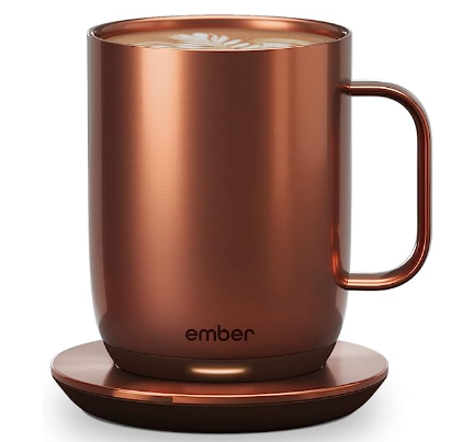 Ember Smart Mug 2, 14 Oz, App-Controlled Heated Coffee Mug Copper